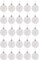 Bulk Value Pack of 25 pcs - 67mm (2-5/8 Inch) Round Clear Plastic Ball Ornaments - Great for Crafting DIY Christmas Ornaments